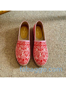 Louis Vuitton Crafty Monogram Canvas Espadrilles Red/Pink 2020