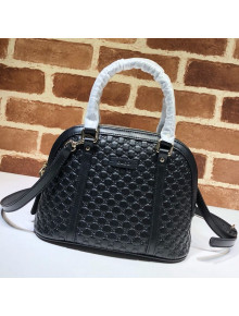 Gucci GG Leather Small Top Handle Bag 449654 Black 2020