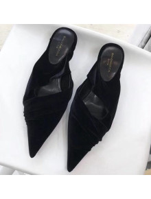 Balenciaga Velvet Knife Mules Black 2019