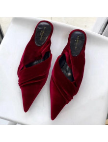 Balenciaga Velvet Knife Mules Red 2019