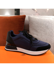 Hermes Patchwork Sneakers Navy Blue 2021 03 (For Women and Men)