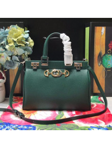 Gucci Zumi Grainy Leather Small Top Handle Bag ‎569712 Green 2019