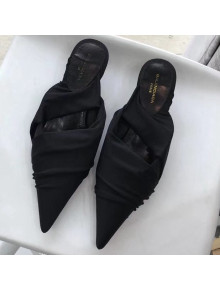 Balenciaga Satin Knife Mules Black 2019 