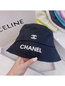 Chanel Canvas Bucket Hat Black 2021 122217