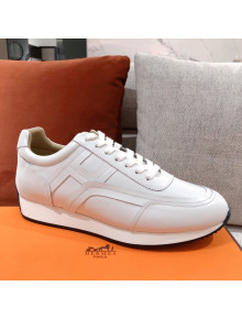 Hermes Chris Calfskin Sneakers White 2021 20 (For Women and Men)