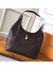 Louis Vuitton Monogram Canvas Flower Hobo Bag M43547 Bordeaux20018