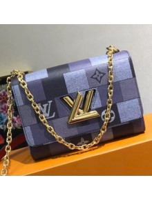 Louis Vuitton Monogram Check Twist MM Chain Bag M50280 Blue