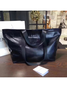 Balen...ga Wax Calfskin Medium Carry Shopper Bag Black 2017