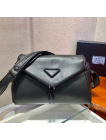 Prada Signaux Lambskin Shoulder Bag 1BC165 Black 2021