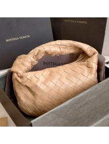 Bottega Veneta Mini BV Jodie Hobo Bag in Woven Lambskin Apricot 2020