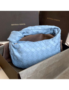 Bottega Veneta Mini BV Jodie Hobo Bag in Woven Lambskin Blue 02 2020