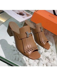 Hermes Alma Sandal With Fringe Brown 2020