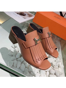 Hermes Alma Sandal With Fringe Pink 2020