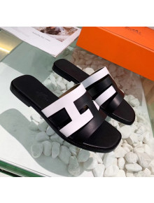 Hermes Calfskin Amore Sandal White/Black 2020