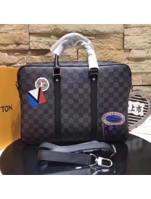 Louis Vuitton Damier Graphite Stickers Porte-Documents Voyage Bag PM 2017 League Collection