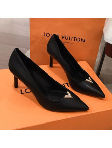 Louis Vuitton Heartbreaker Leather V Metal Pump Black/Gold 2019