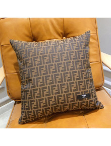 Fendi Case FF Throw Pillow Dark Brown 2021