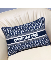 Dior Rectangular Cushion in Blue Oblique Canvas 2021