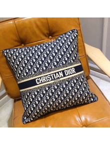 Dior Large Sqaure Cushion in Blue Oblique Canvas 2021