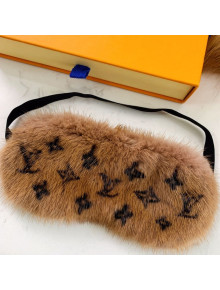 Louis Vuitton Monogram Mink Fur Eye Cover Brown 2021