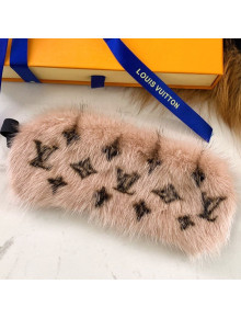 Louis Vuitton Monogram Mink Fur Eye Cover Pink 2021