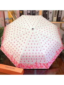 Louis Vuitton LV Monogram Blooms Print Umbrella Pink 2019