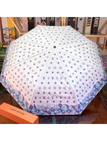 Louis Vuitton LV Monogram Blooms Print Umbrella Blue 2019