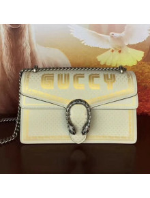 Gucci Calfskin Guccy Dionysus Small Shoulder Bag White 2018