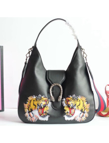 Gucci Dionysus Tiger Hobo Shoulder Bag Black 2019