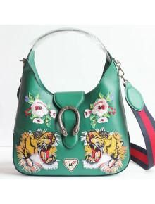 Gucci Dionysus Tiger Hobo Shoulder Bag Green 2019