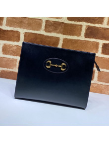 Gucci Horsebit 1955 Leather Pouch 621890 Black 2020