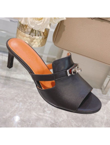 Hermes Candy Calfskin Kelly Buckle Sandals Black 2021