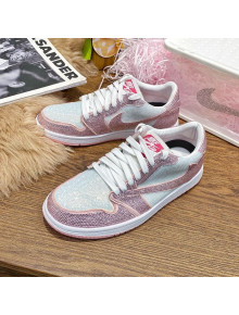 Nike Air Jordan Crystal Allover Low-top Sneakers White/Pink 03 2021