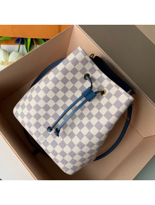 Louis Vuitton Noe Bucket Bag in Damier Azur Canvas N40153 Blue 2019