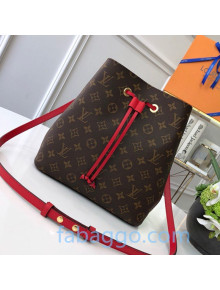 Louis Vuitton Neonoe MM Bucket Bag M44021 Monogram Canvas/Red 2020