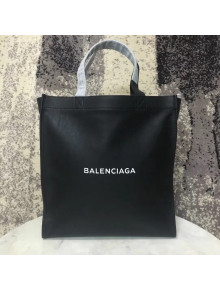 Balen...ga Leather Shopping Tote Black F/W 2018