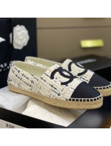 Chanel CC Tweed Espadrilles White 2021 24