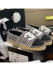 Chanel Embroidered CC Tweed Espadrilles Black 2021 26