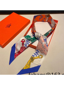 Hermes Stirrup Twilly Silk Bandeau Scarf Orange 2021