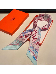 Hermes Stirrup Twilly Silk Bandeau Scarf Pink 2021