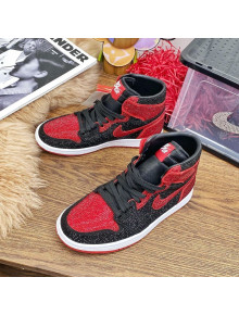 Nike Air Jordan Crystal Allover High-top Sneakers Red/Black 2020 (For Women and Men)