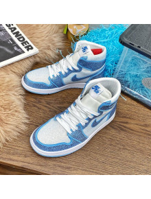 Nike Air Jordan Crystal Allover High-top Sneakers Light Blue 2020 (For Women and Men)