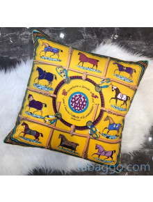 Hermes Throw Pillow 60x60cm H2082428 Yellow 2020