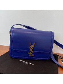 Saint Laurent Solferino Medium Satchel in Box Calfskin 6343056 Royal Blue 2020