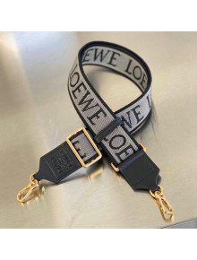 Loewe Logo Embroidered Shoulder Strap Black 2022