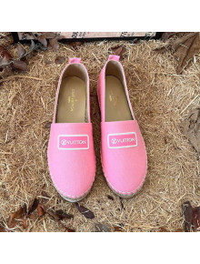 Louis Vuitton Logo Patch Canvas Espadrilles Pink 2021 45