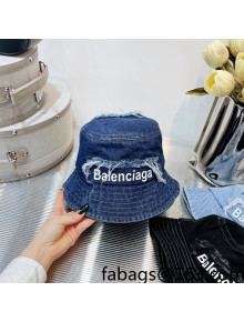 Balenciaga Denim Bucket Hat Dark Blue 2022 46