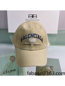 Balenciaga Canvas Baseball Hat Beige 2022 0401107