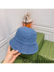 Burberry Denim Bucket Hat Light Blue 2022 040189