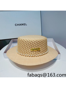 Chanel Straw Bucket Hat Beige 2022 01